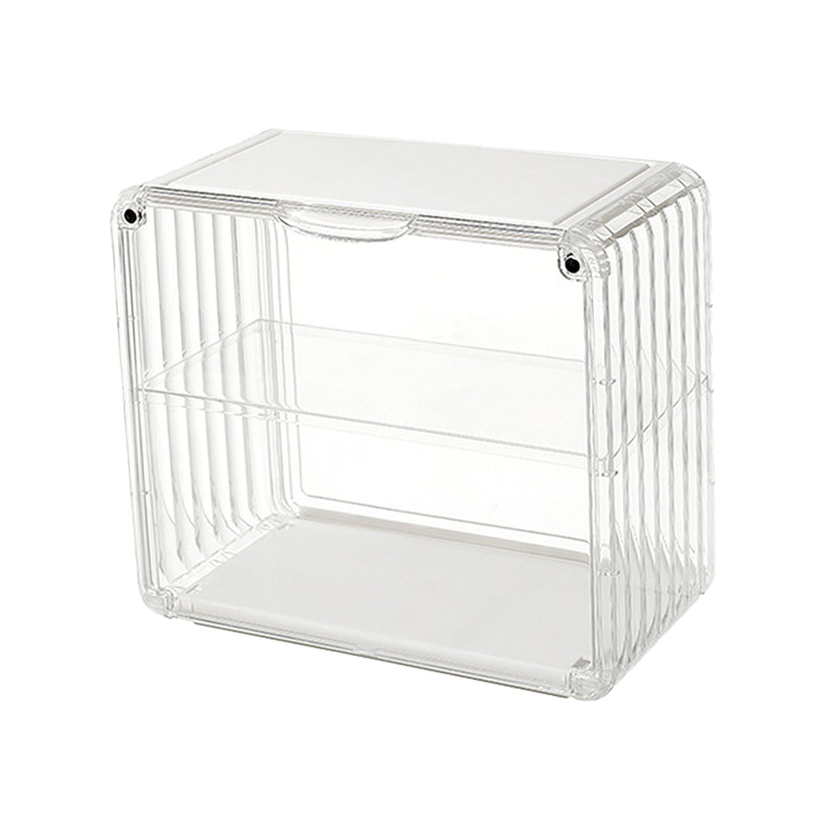 Figure Display Box Acrylic Blind Box Display Case Assemble Collectibles Box Dustproof Protection Showcase for Action Figure Small Size Transparent White