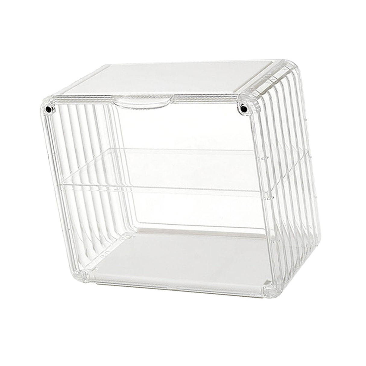 Figure Display Box Acrylic Blind Box Display Case Assemble Collectibles Box Dustproof Protection Showcase for Action Figure Small Size Transparent White