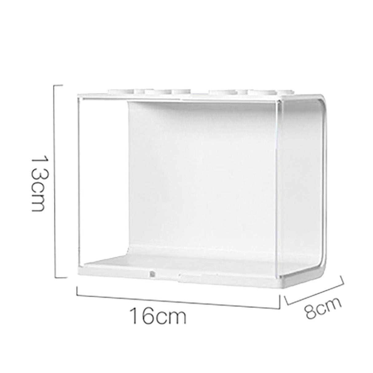 Doll Display Case ABS Transparent Stackable Clear Display Box Toy Storage Stand for Mini Figures Collectibles Large White