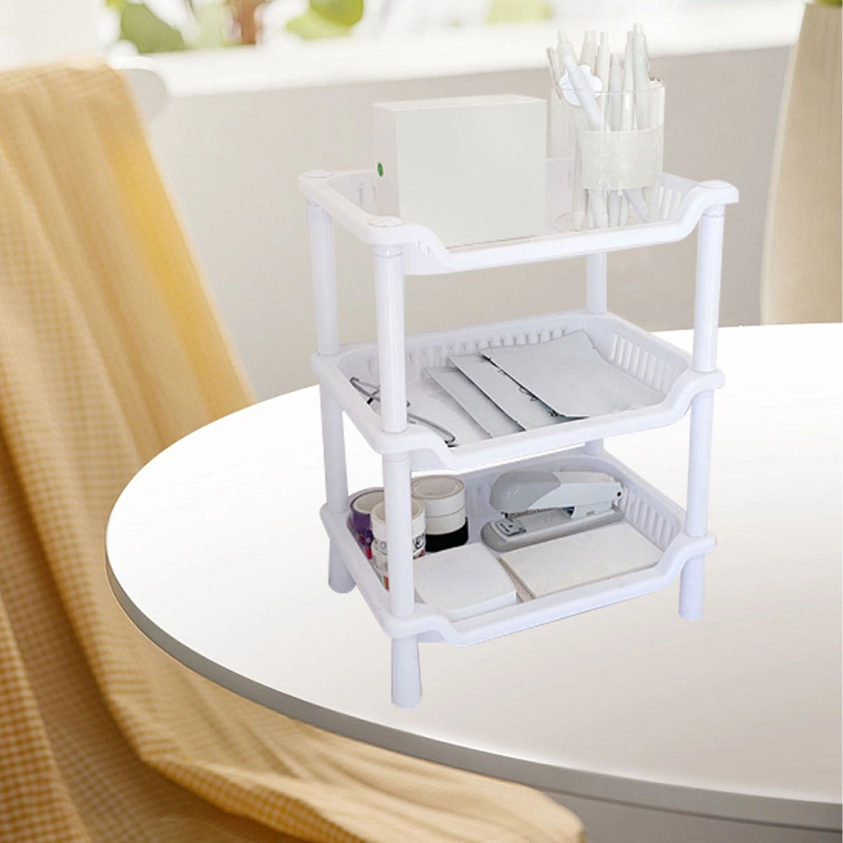 3 Tier Bathroom Countertop Organizer Detachable Multifunctional Makeup Storage Shelf Rack for Bathroom Kitchen Bedroom