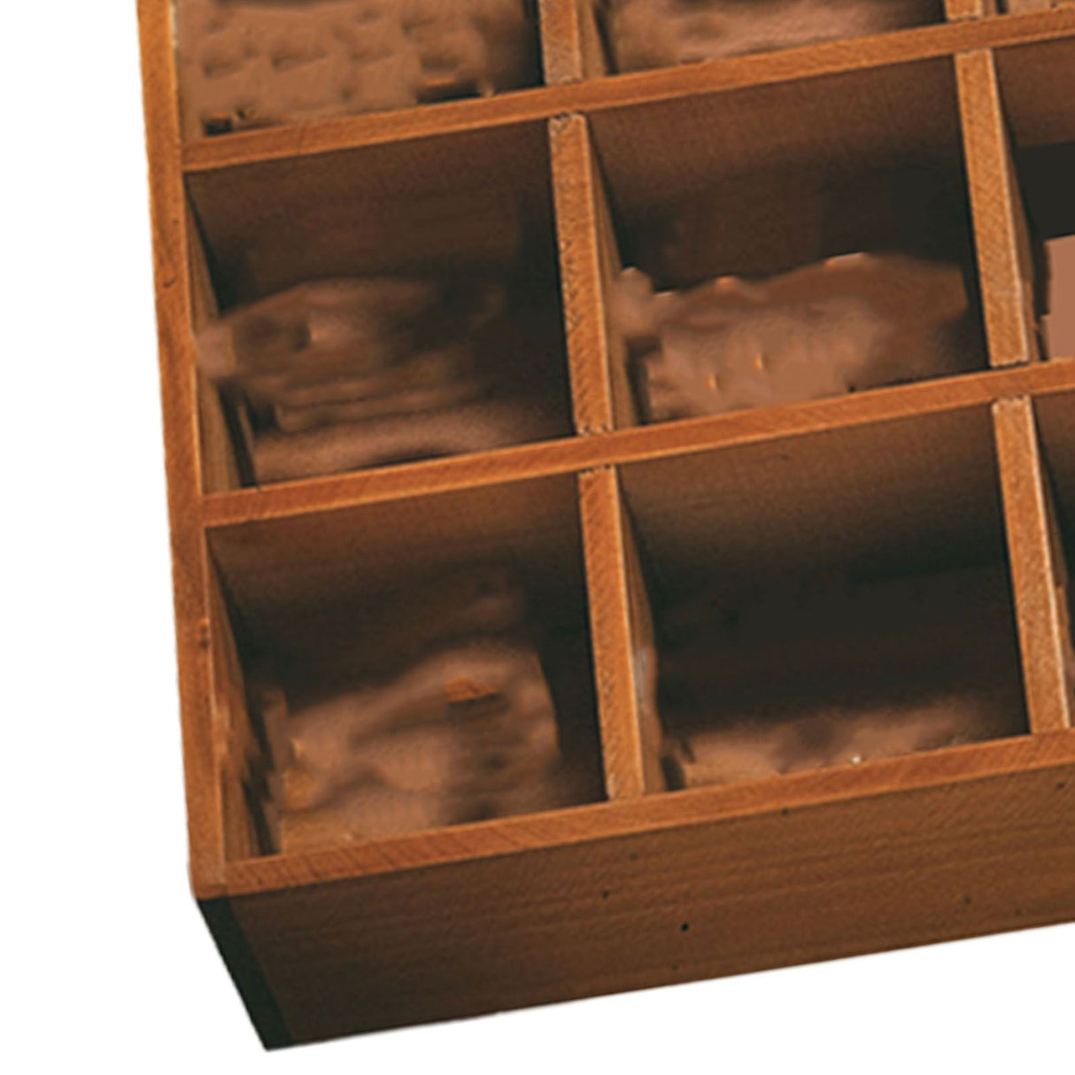 Wall Mounted Figures Display Shelves Rack Retro Wooden Figures Display Case for Home Bedroom 16 Grids