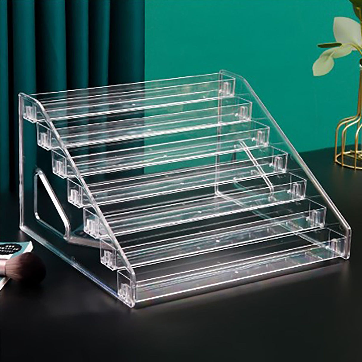 Desktop Lipstick Storage Box Plastic Transparent Makeup Storage Display Case for Perfume Nail Polish