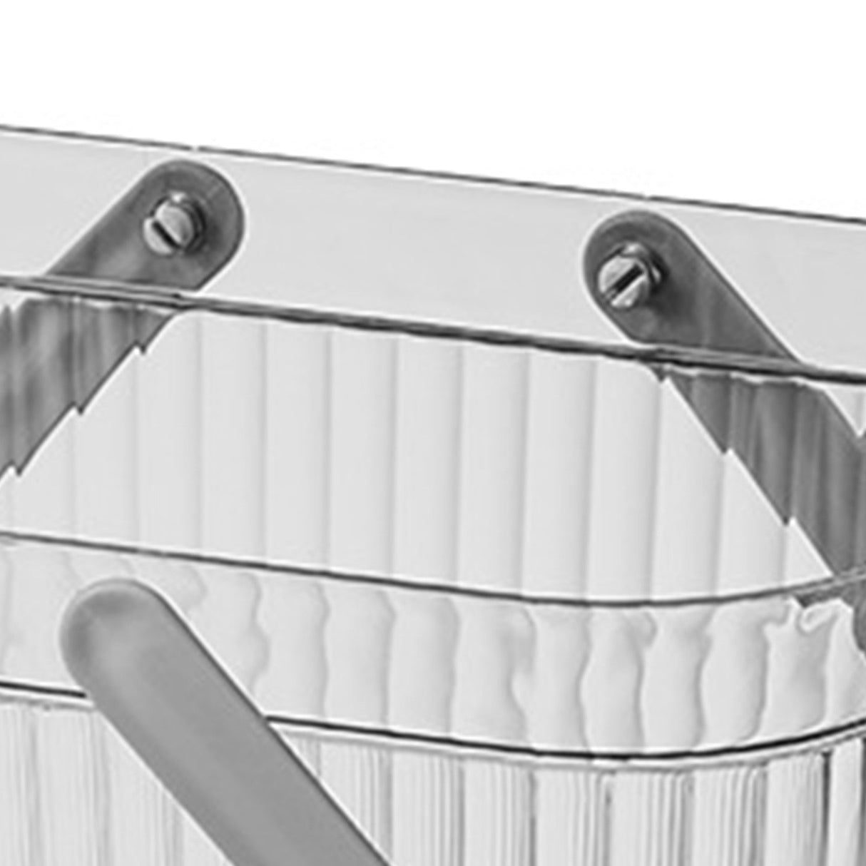 Bath Organizer Basket Stylish Clear Stripe Large Capacity Shower Storage Organizer with Handle for Bathroom Grey