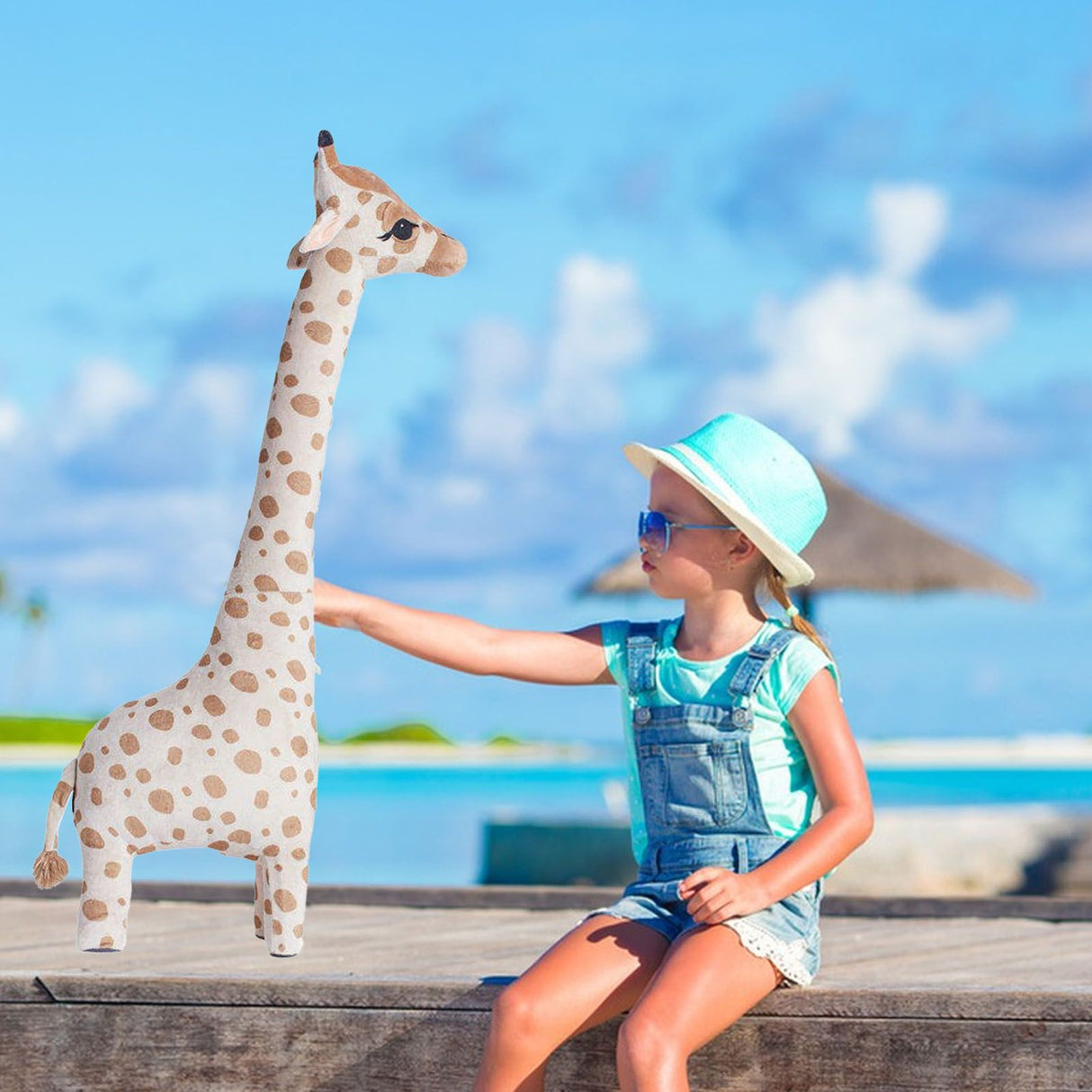 Giraffe Doll Plush Toy Cute Soft Full Filling High Elasticity Skin Friendly Perfect Gift for Kids Adults 45cm