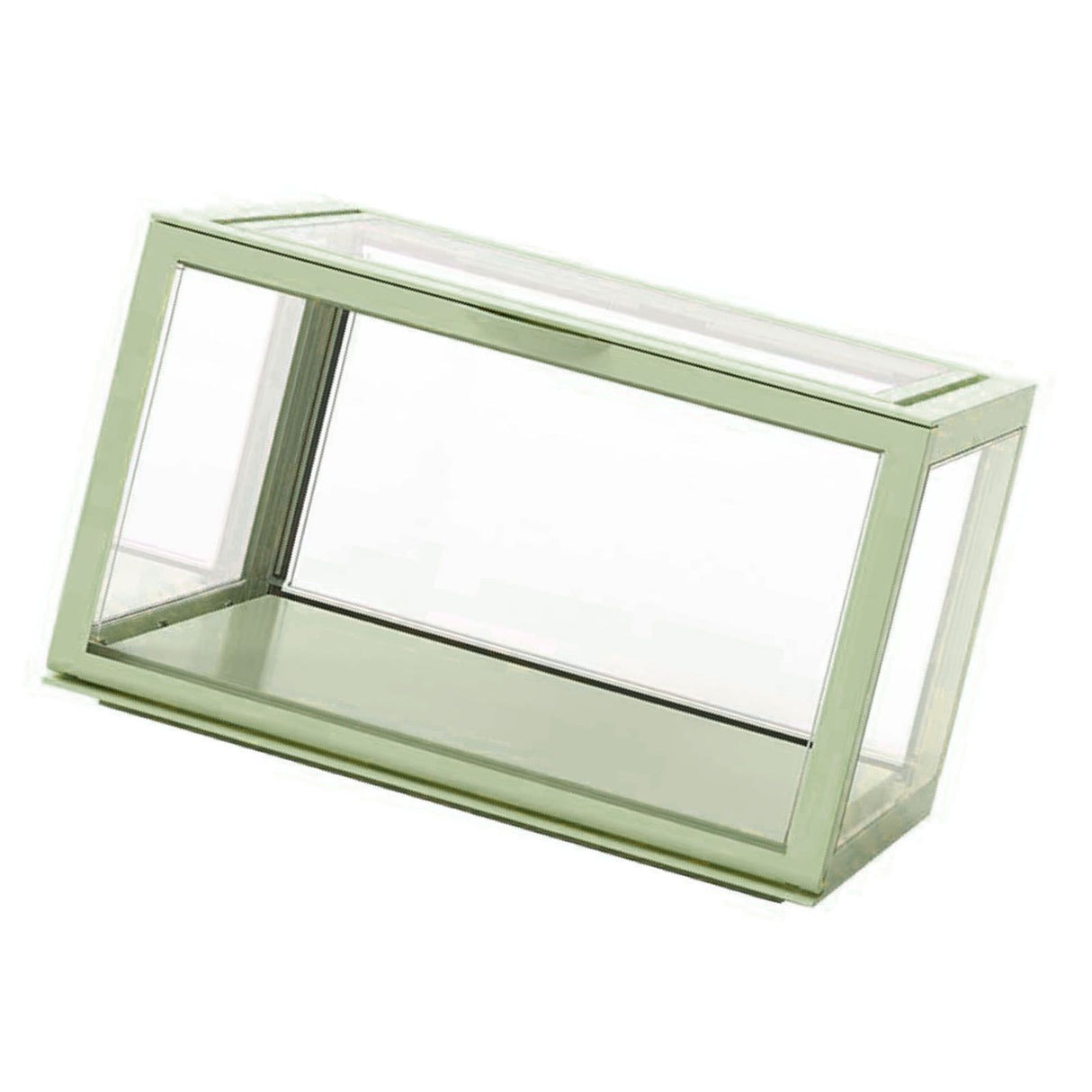 Figure Organizer Desktop Doll Acrylic Display Cabinet High Transparency Sealed Dustproof Show Case Light Green