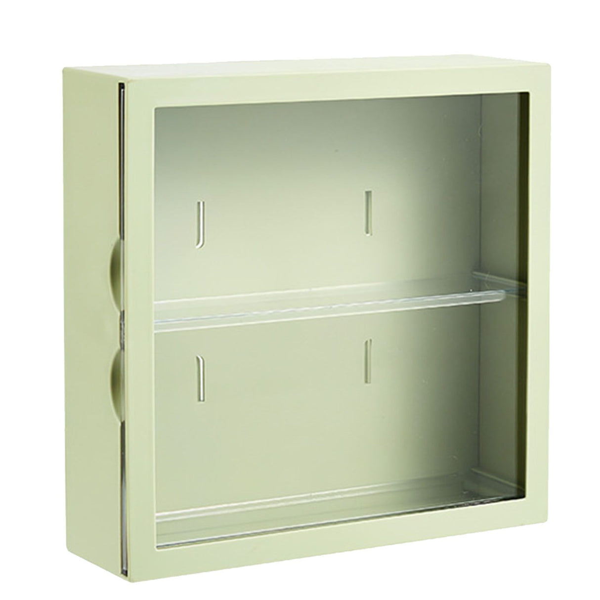 Wall Mounted Showcase Blind Box Figures Display Case Handicraft Storage Display Rack Dust Proof Doll Toy Storage Box Avocado Green