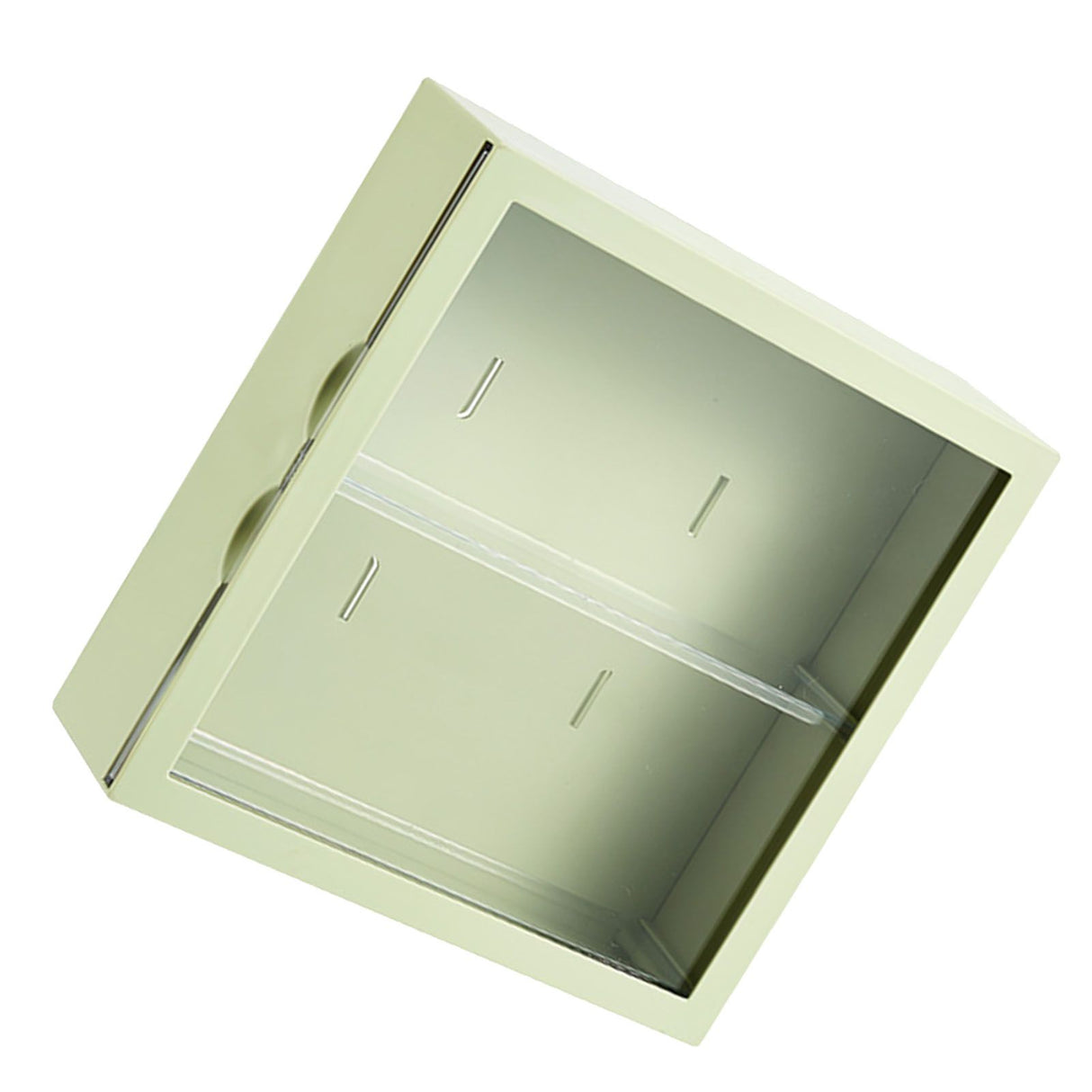 Wall Mounted Showcase Blind Box Figures Display Case Handicraft Storage Display Rack Dust Proof Doll Toy Storage Box Avocado Green