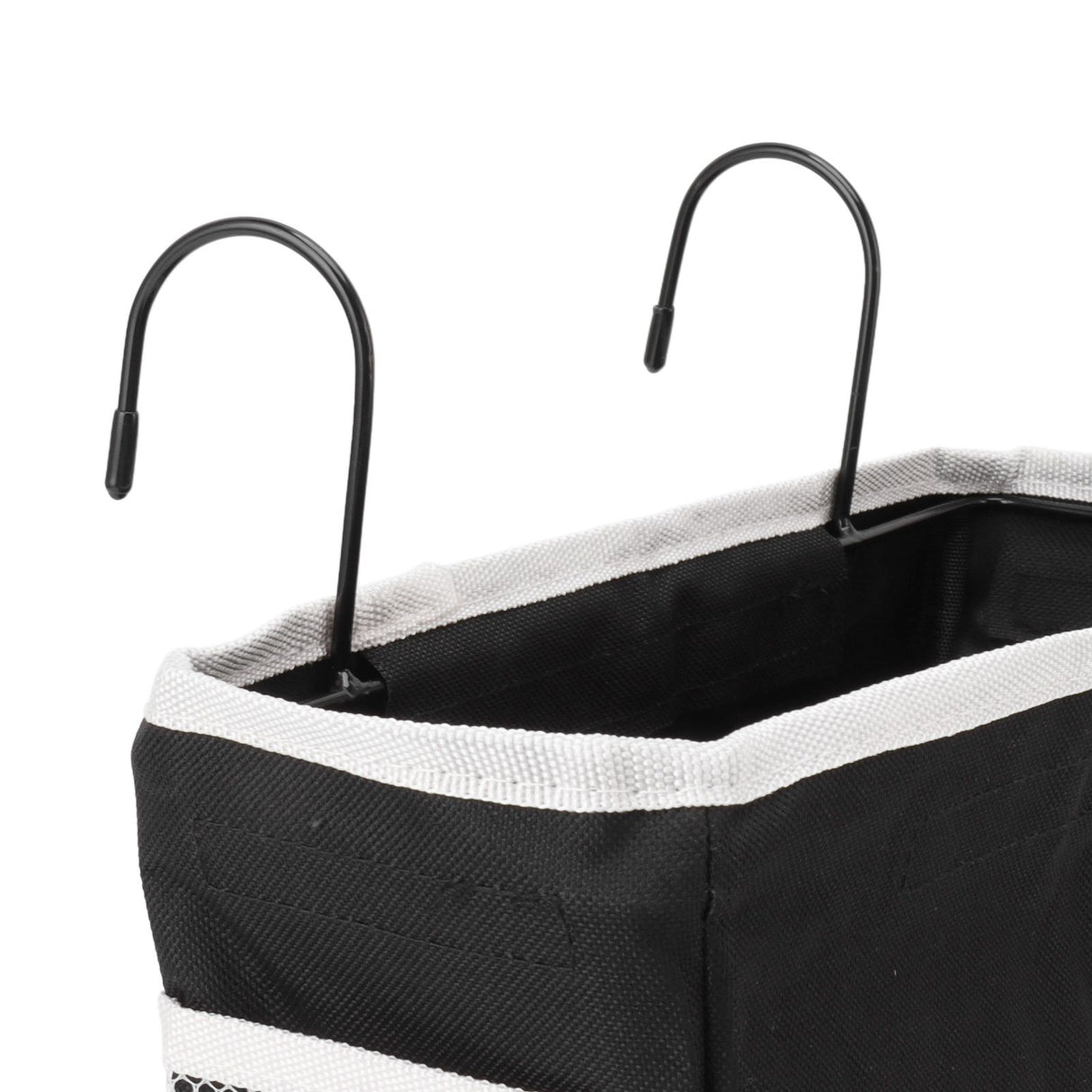 Bedside Storage Basket Hook Hanging Canvas Bag Rail Organization Shelf for Dormitory Office Living Room