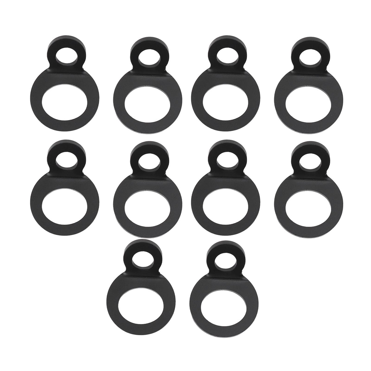 10PCS O Type Anchor Hooks Black Stainless Steel Tie Down Strapping Rings for Trailer Bike Truck