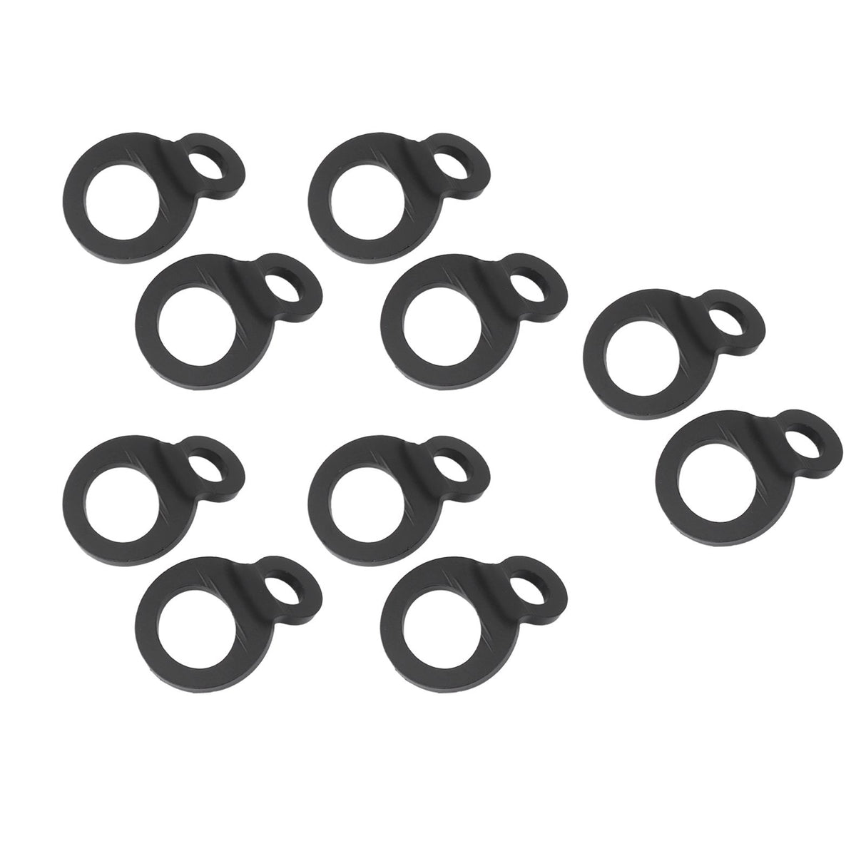 10PCS O Type Anchor Hooks Black Stainless Steel Tie Down Strapping Rings for Trailer Bike Truck
