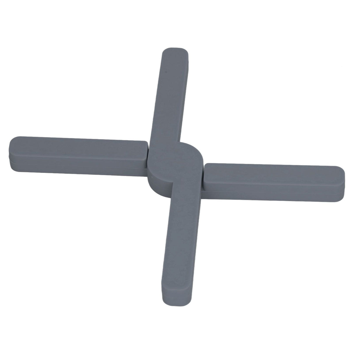 Silicone Trivet Thickened Foldable Heat Resistant Anti Slip Space Saving Collapsible Trivet for Home Kitchen Cooking Dark Gray
