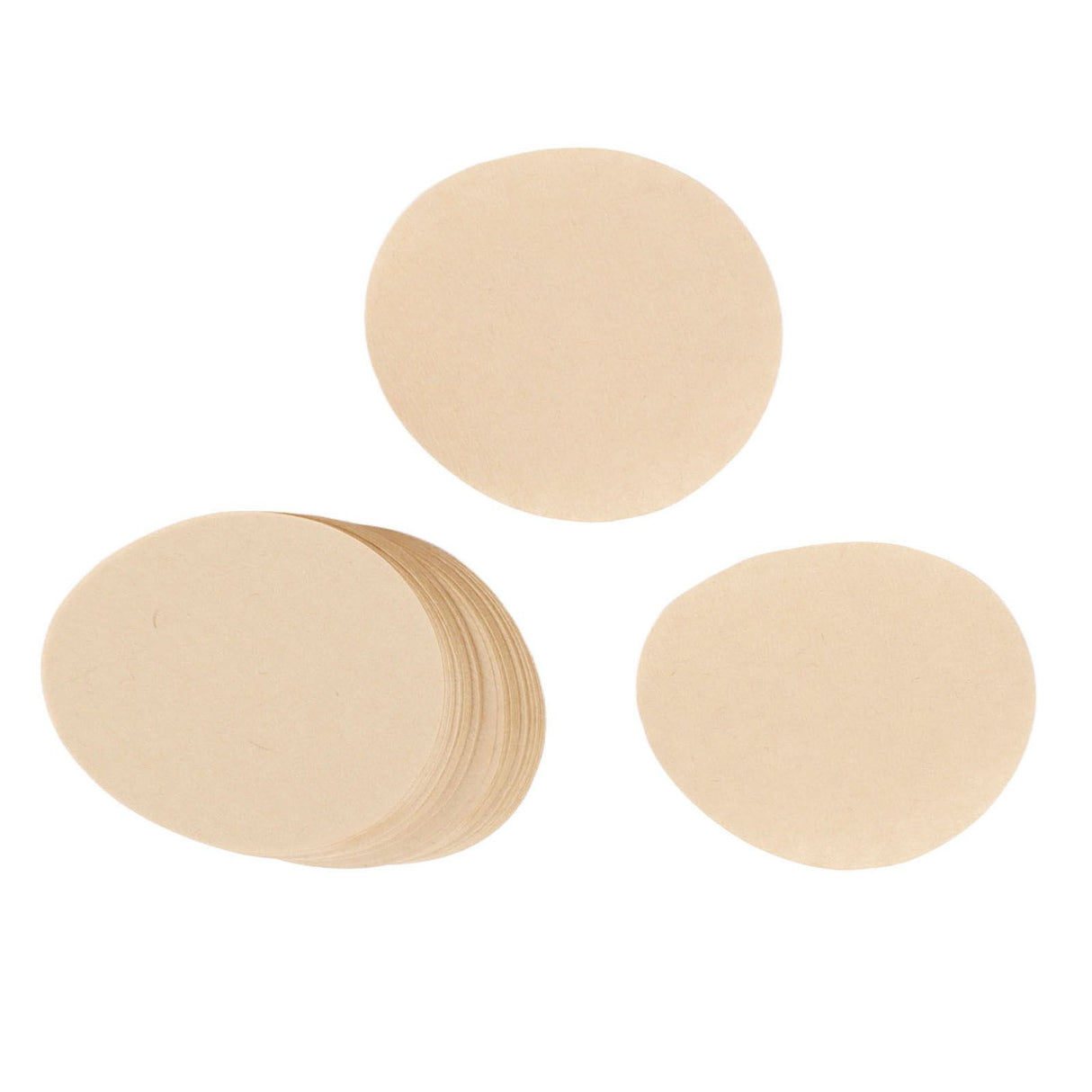 100Pcs 64mm Round Coffee Filter Unbleached Natural Coffee Filter Paper for 1 to 2 People Measure