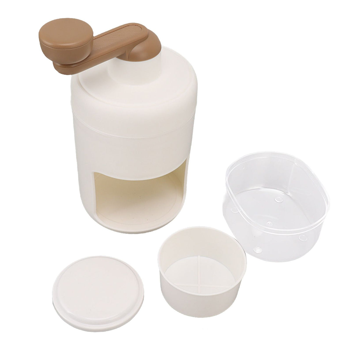 Manual Ice Crusher Hand Ice Shaver Machine Snow Cone Maker Drink DIY Set for Home Kitchen