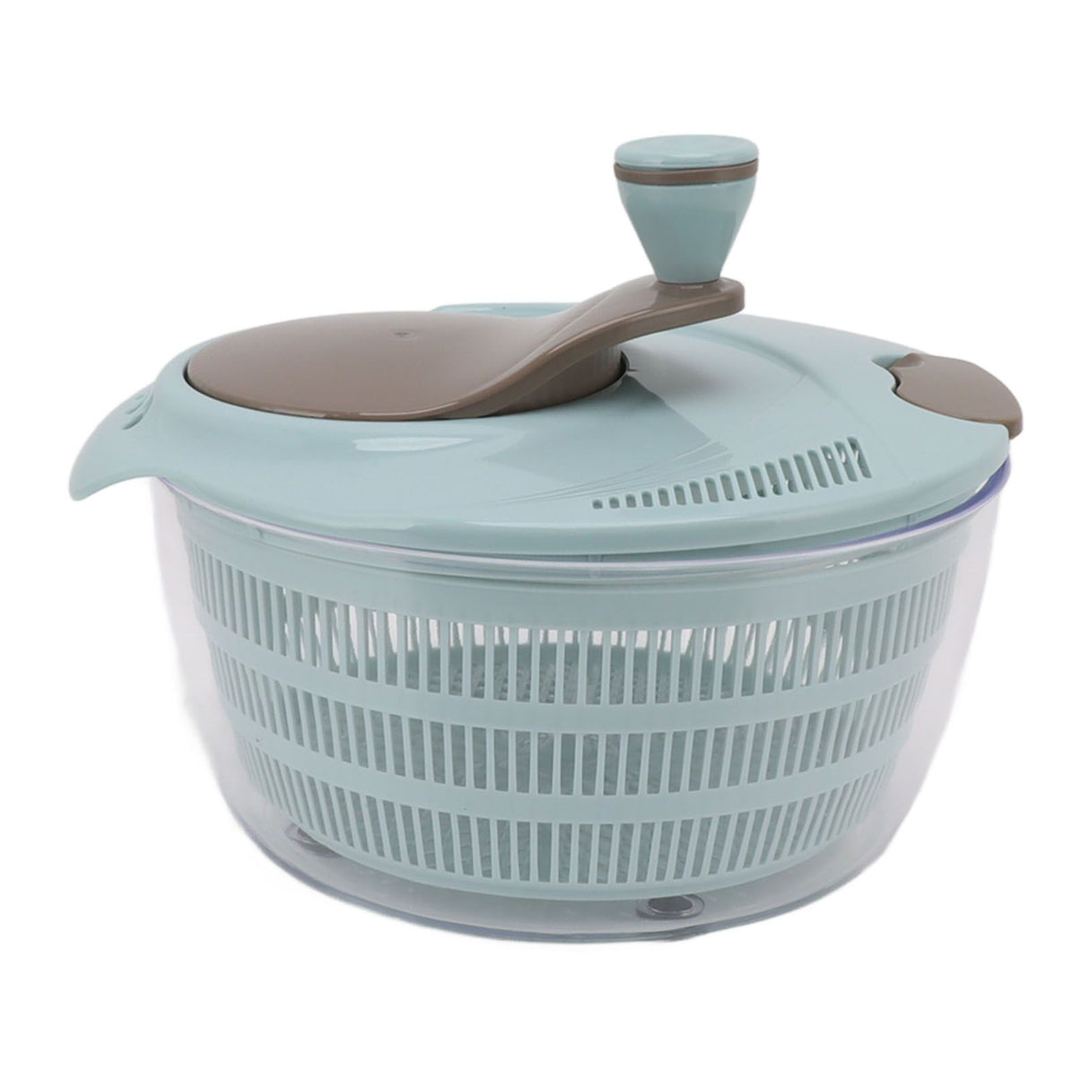 Salad Spinner Plastic Time Saving Fast Mixing Washable Rotatable Veggie Washer for Kitchen Blue