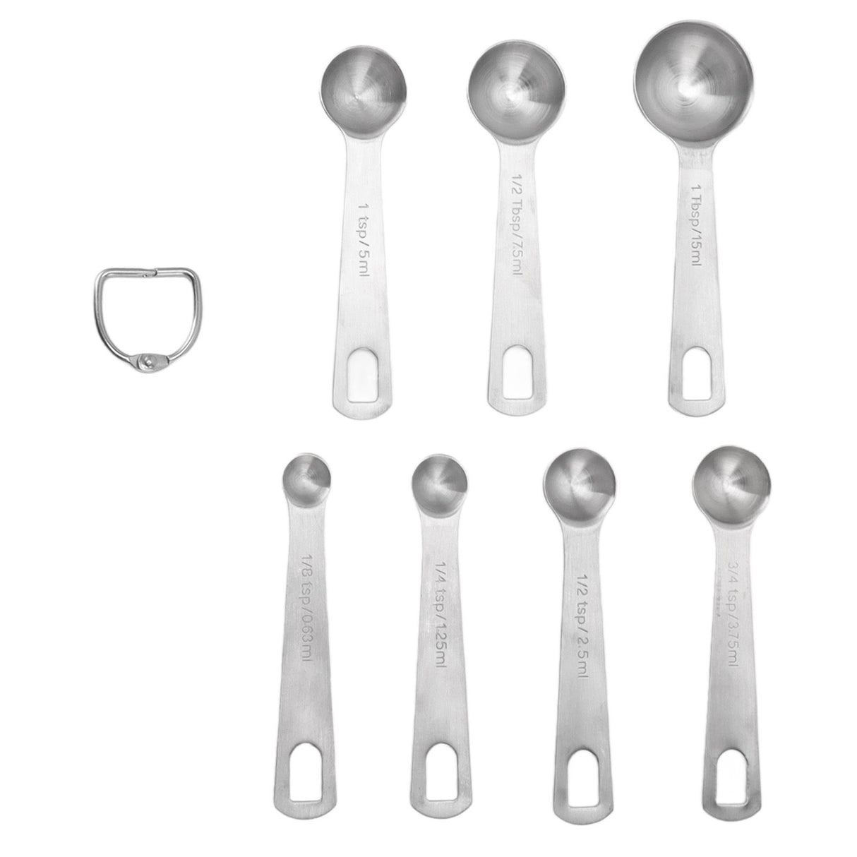 7 PCS Stainless Steel Measuring Spoons Set Small Measuring Teaspoons Baking Tool for Dry Or Liquid