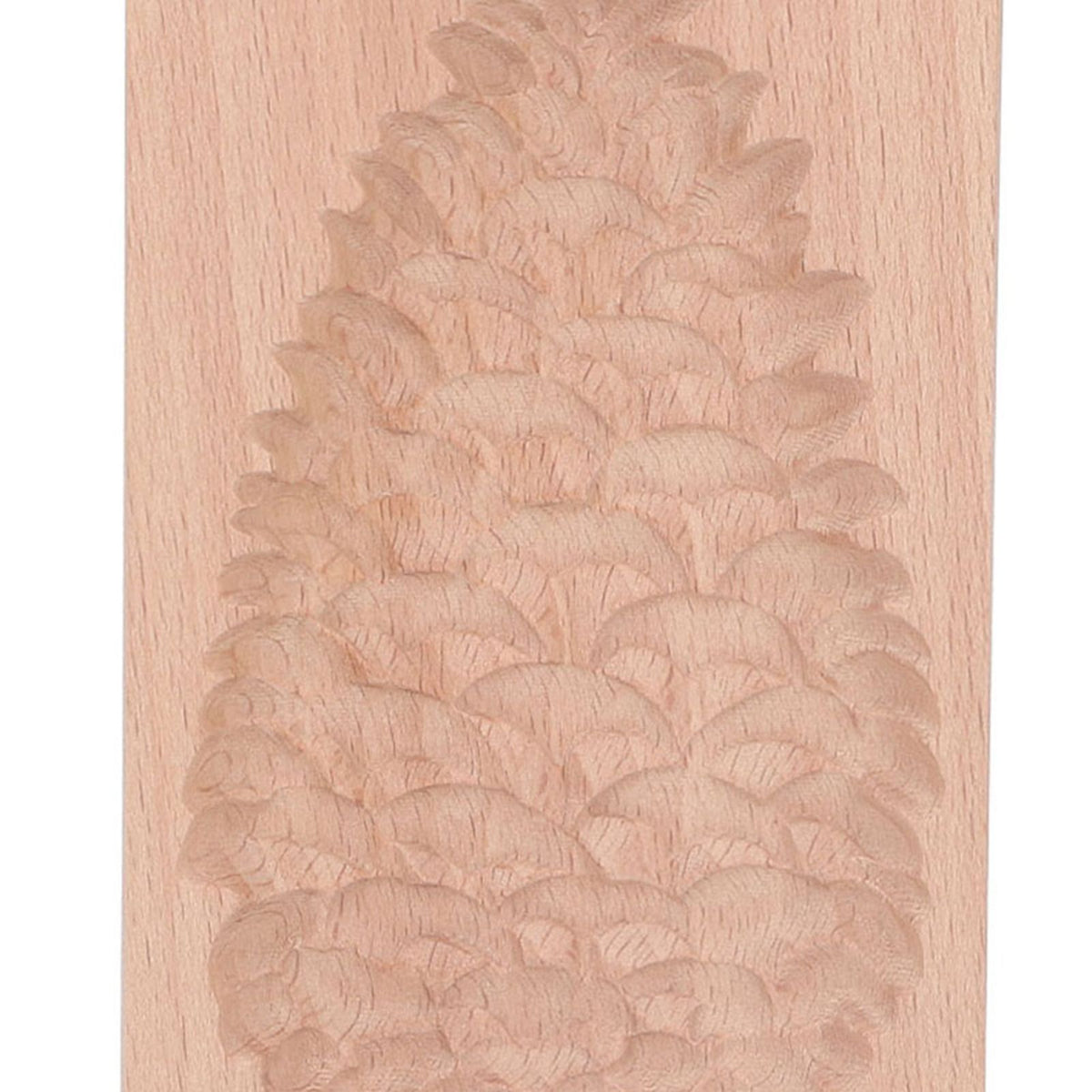 Wooden Cookie Mould Beechwood Reusable Washable Biscuit Press Stamp Mold for Kitchen Baking Pine Cone