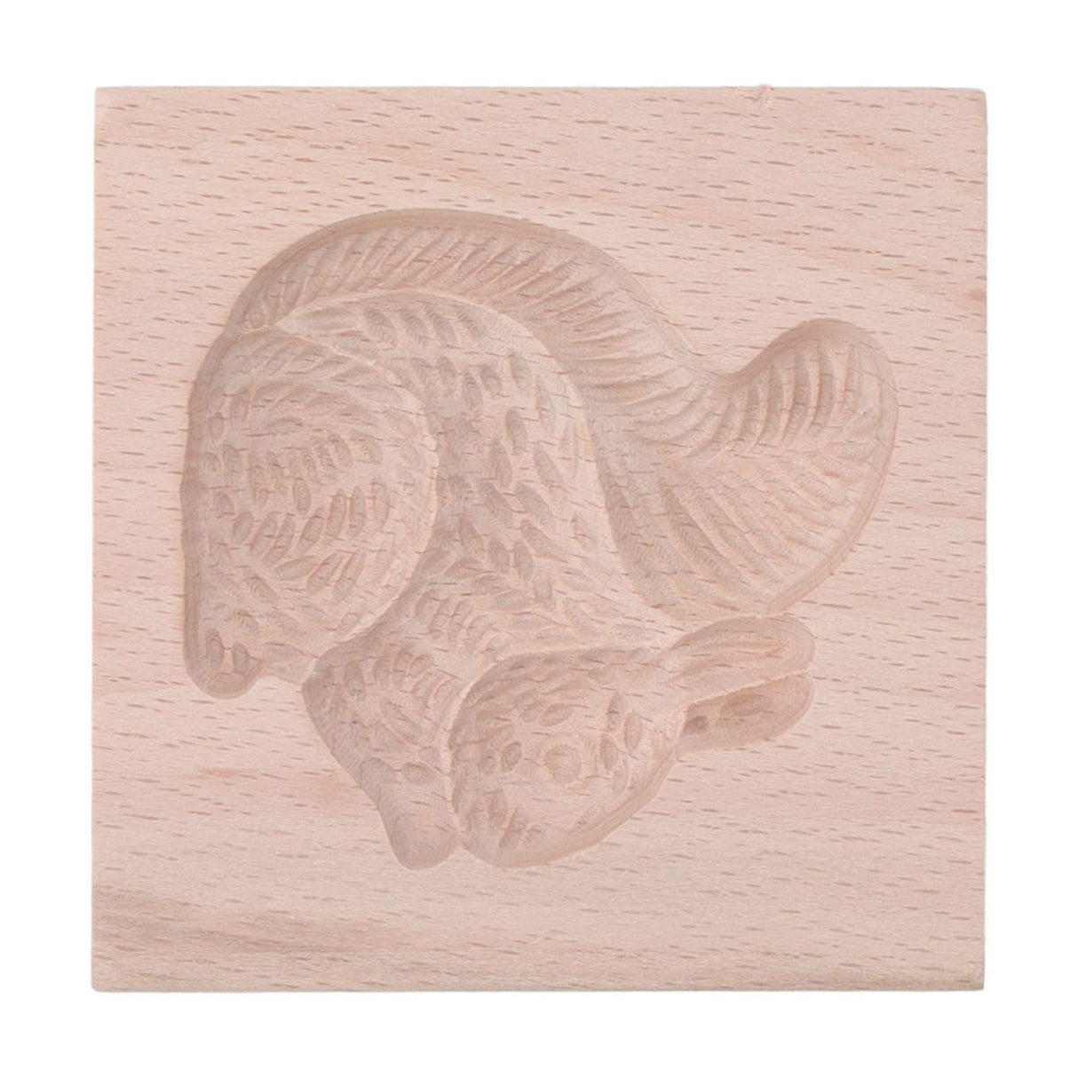 Wooden Cookie Mould Beechwood Reusable Washable Biscuit Press Stamp Mold for Kitchen Baking Squirrel