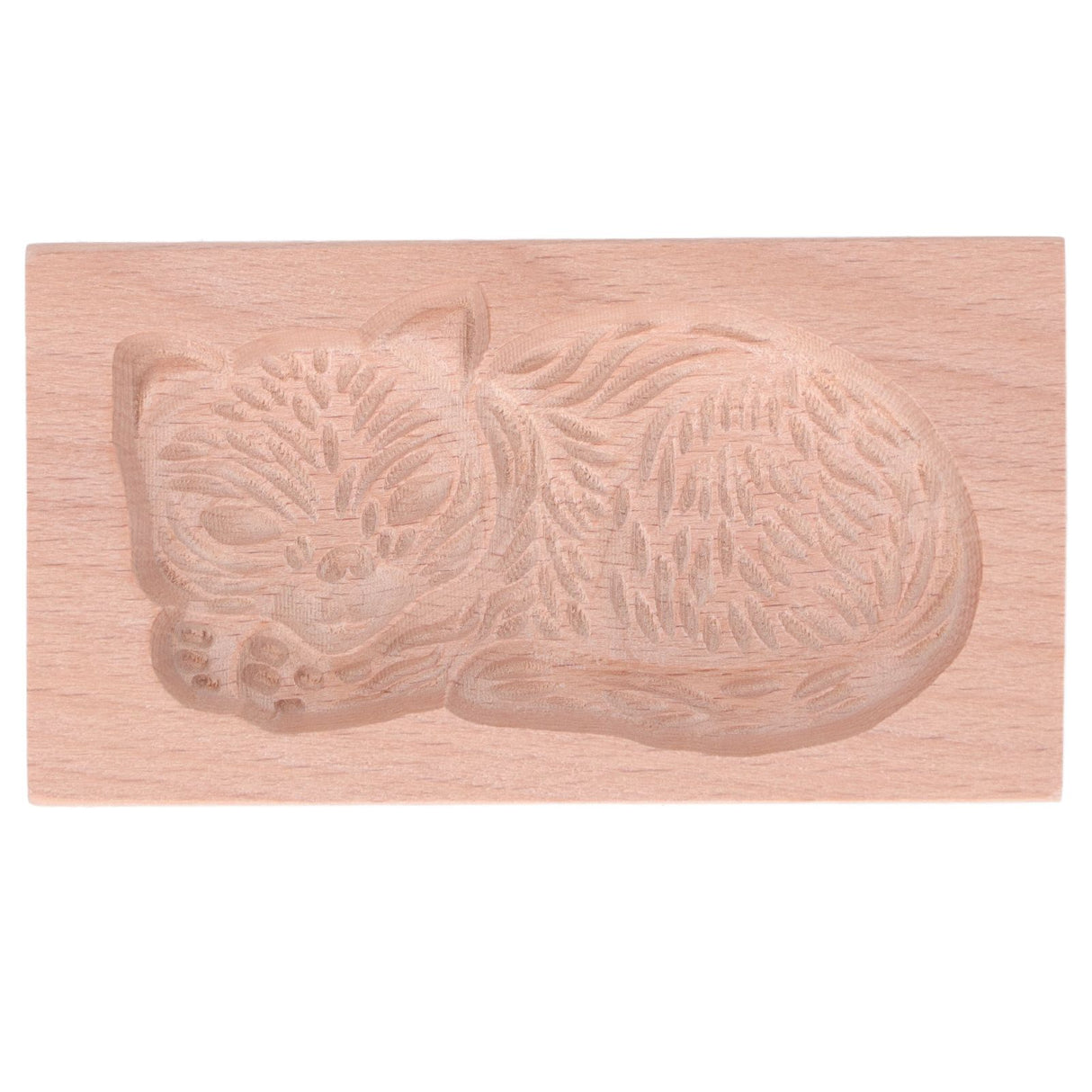 Animal Cookie Mold Lovely Vivid Wooden Biscuit Press Stamp Easy Demoulding Smoothly Cookie Mold Cat
