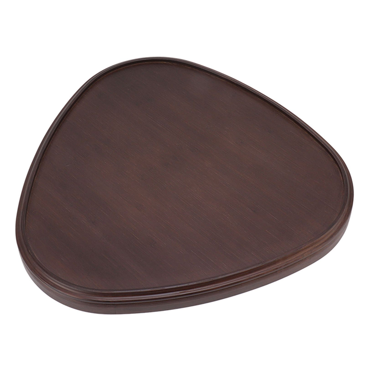 Wood Serving Tray Sturdy Bamboo Simple Elegant Triangular Multifunction Wooden Tea Tray for Cafe Office Dining Table Large