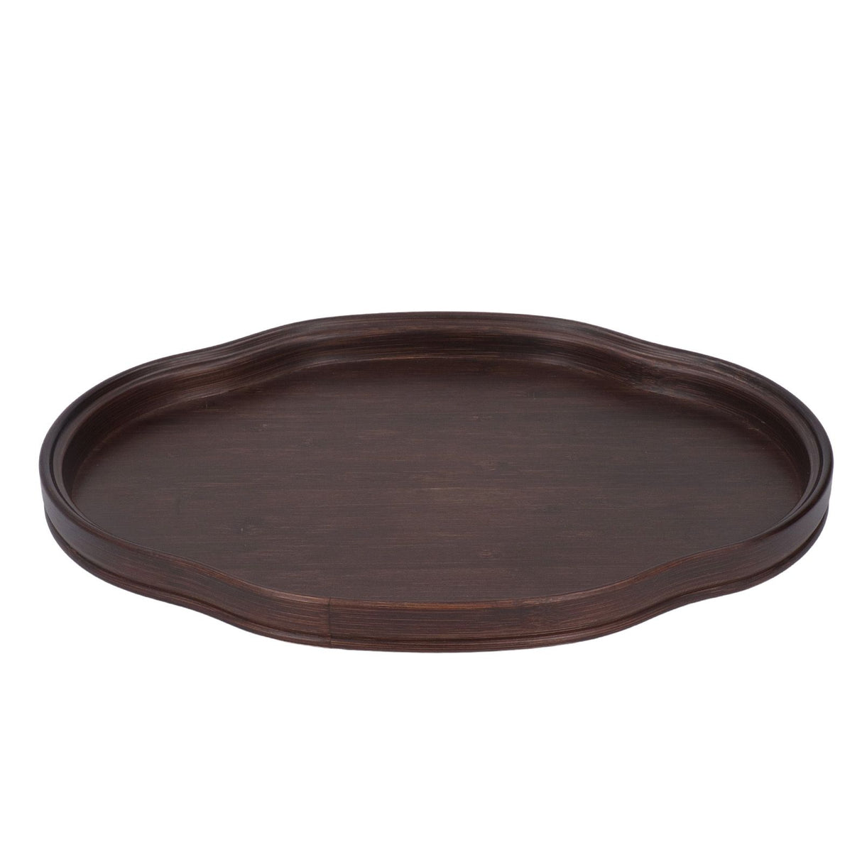 Tea Tray Walnut Color Bamboo Serving Tray Refreshments Plate for Coffee Table Kitchen Living Room
