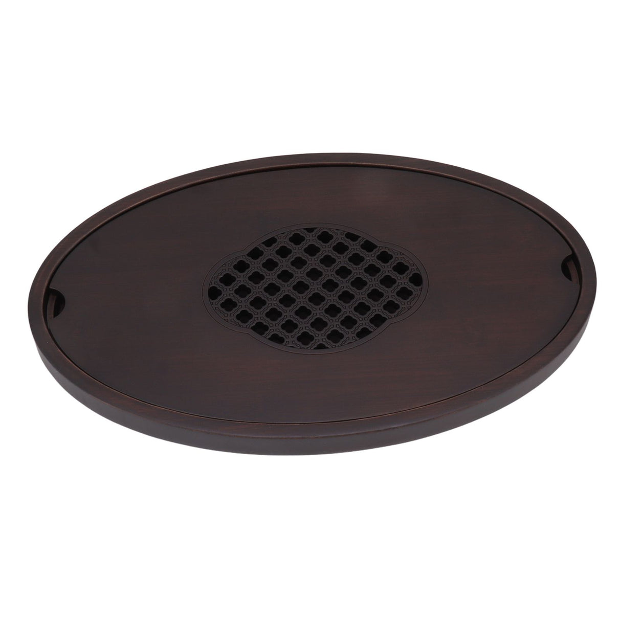 Bamboo Tea Table Tray Walnut Color Simple Elegant Chinese Style Water Storage Tea Tray with Handle S