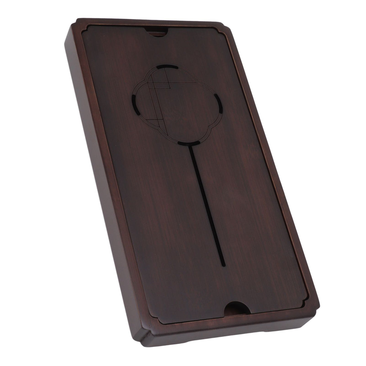 Chinese Water Storage Drainage Tea Tray Bamboo Simple Decorative Robust Household Tea Serving Tray Small Size