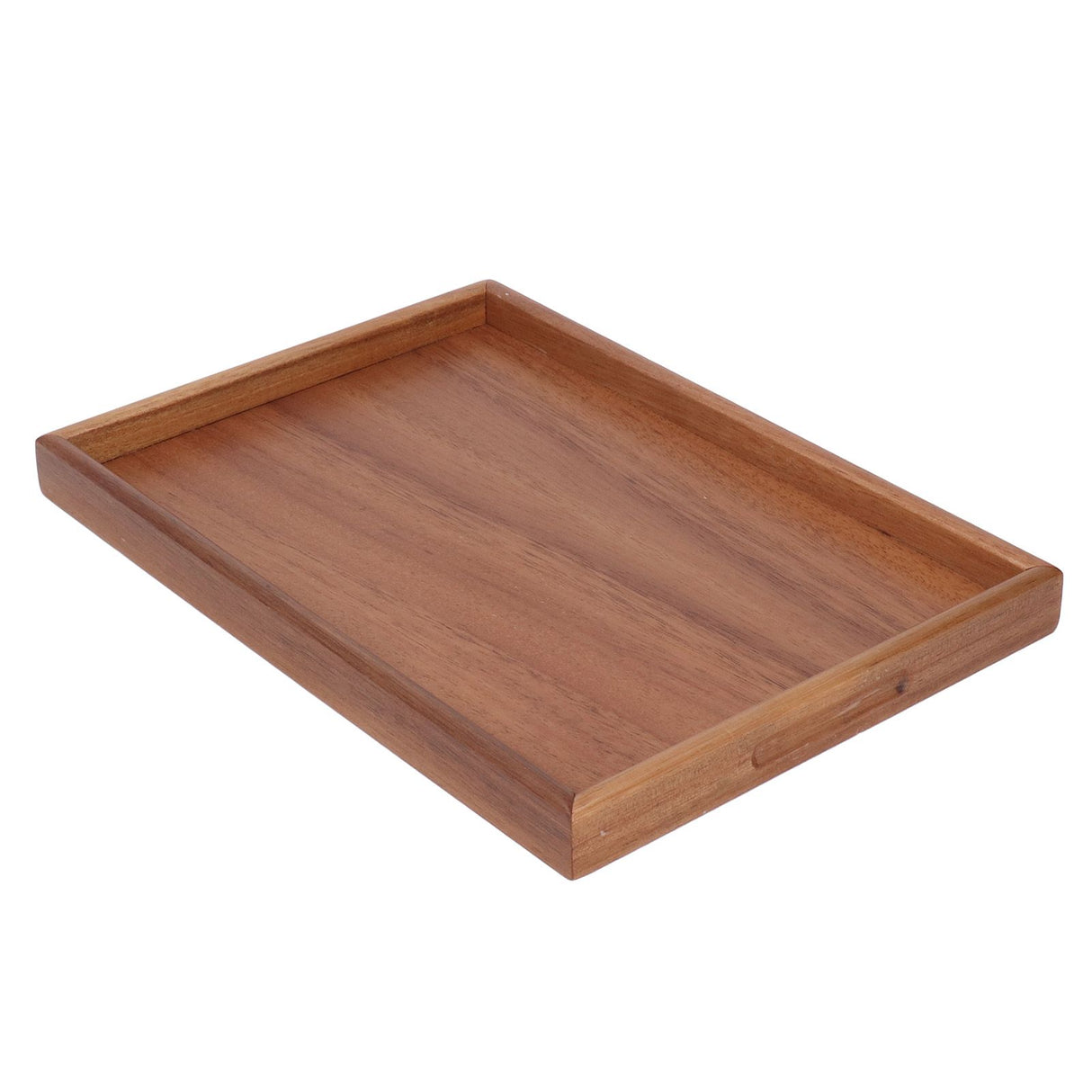 Bamboo Tea Serving Tray Multifunction Decorative Rectangle Bamboo Vanity Tray for Hotel Home Bathroom L