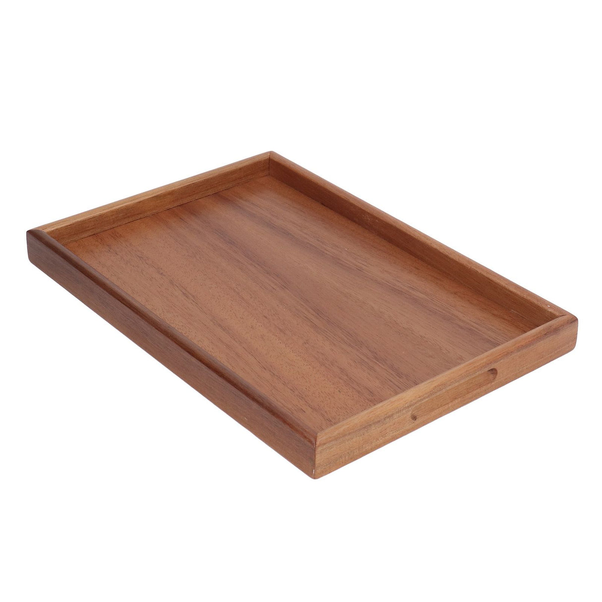 Bamboo Tea Serving Tray Multifunction Decorative Rectangle Bamboo Vanity Tray for Hotel Home Bathroom M