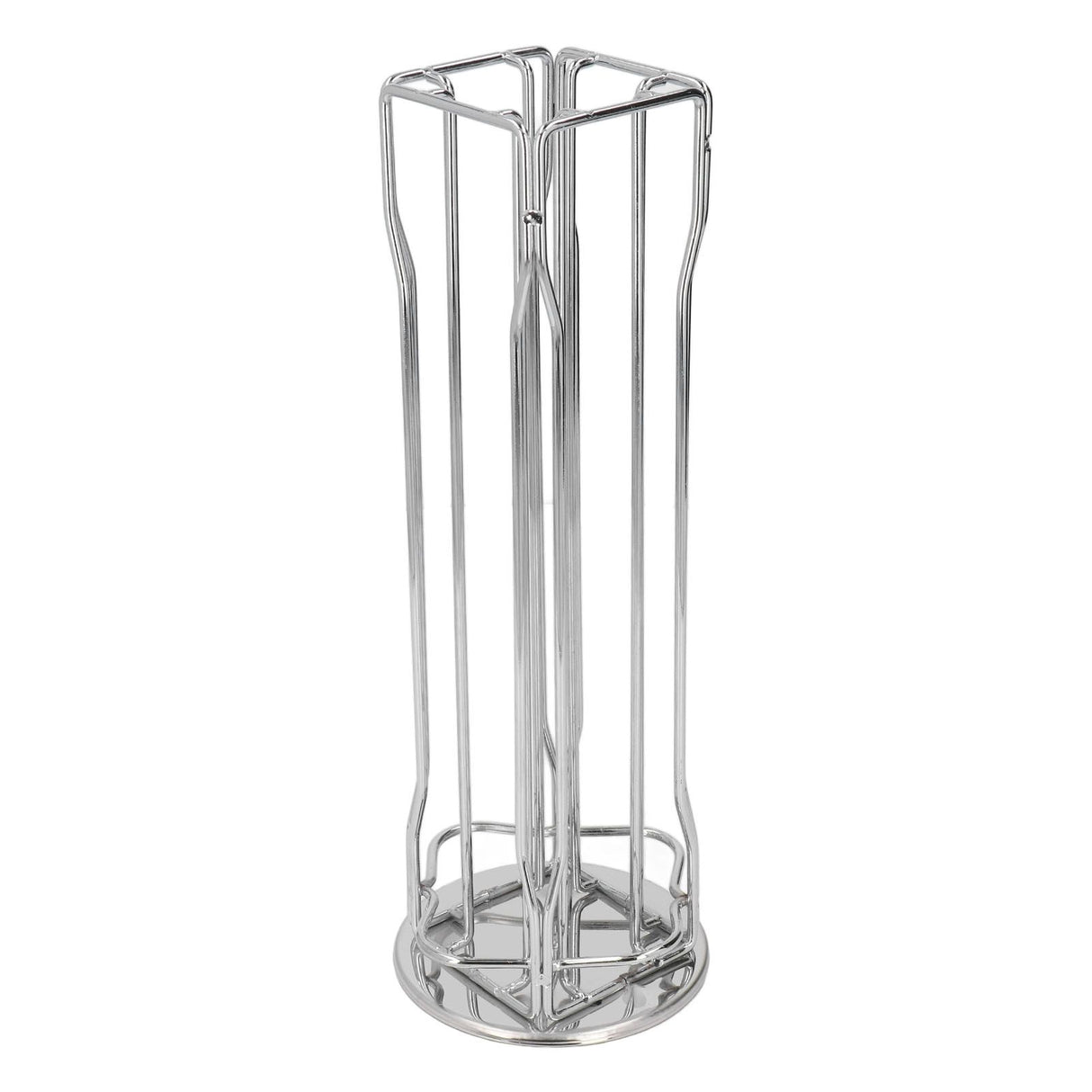 Coffee Capsule Stand 360° Rotation Anti Slip Thick Base Wrought Iron Capsule Pod Holder for Vertuoline 20pods Silver