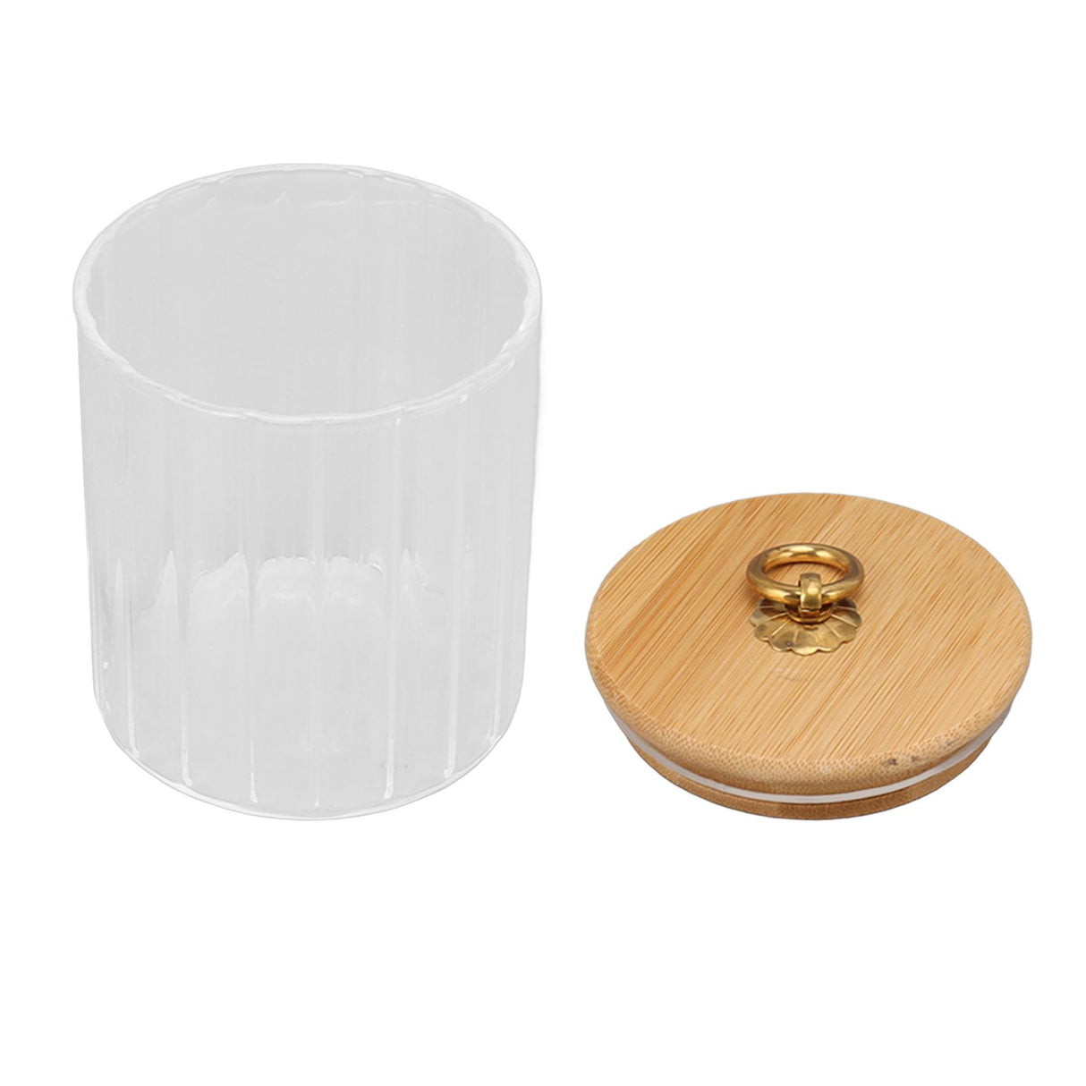 Food Storage Jar Clear Glass Canning Jar Moisture Proof with Sealed Lid for Tea Coffee Sugar Dried Fruit 500ml