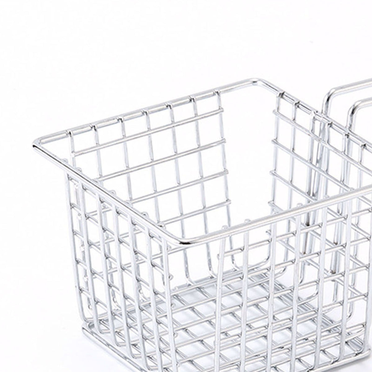Fryer Basket Iron French Fry Holder Frying Strainer with Handle for Restaurant Home Electroplating Color