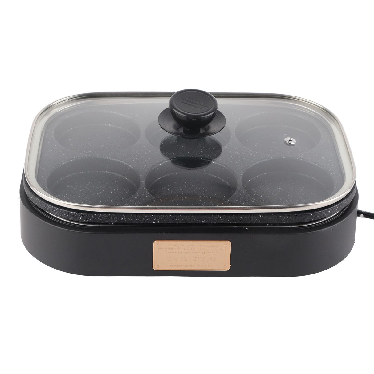 6 Hole Egg Frying Pan Nonstick Breakfast Pot Multifunctional Breakfast Maker Hamburger Machine With Pot Cover