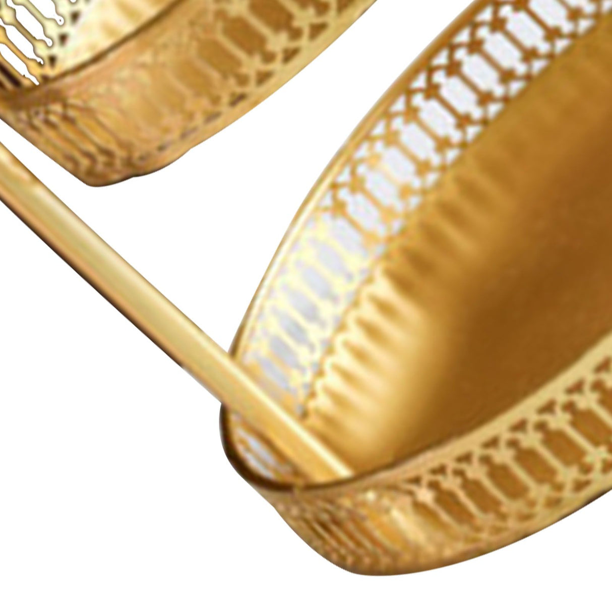 Double Layer Pastry Tray Decorative Copper Gold Biscuits Dessert Display Plate for Wedding Vertical Grain