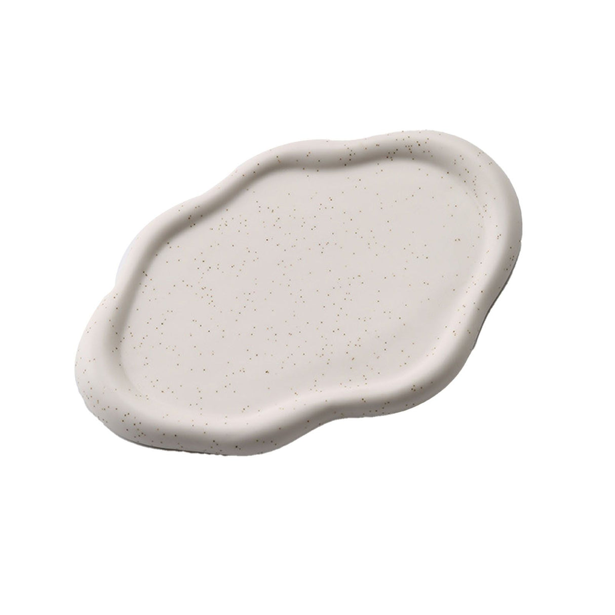 Jewelry Plate Ceramic Glossy Appearance Simple Modern Stylish Storage Tray for Home Gift White Oval