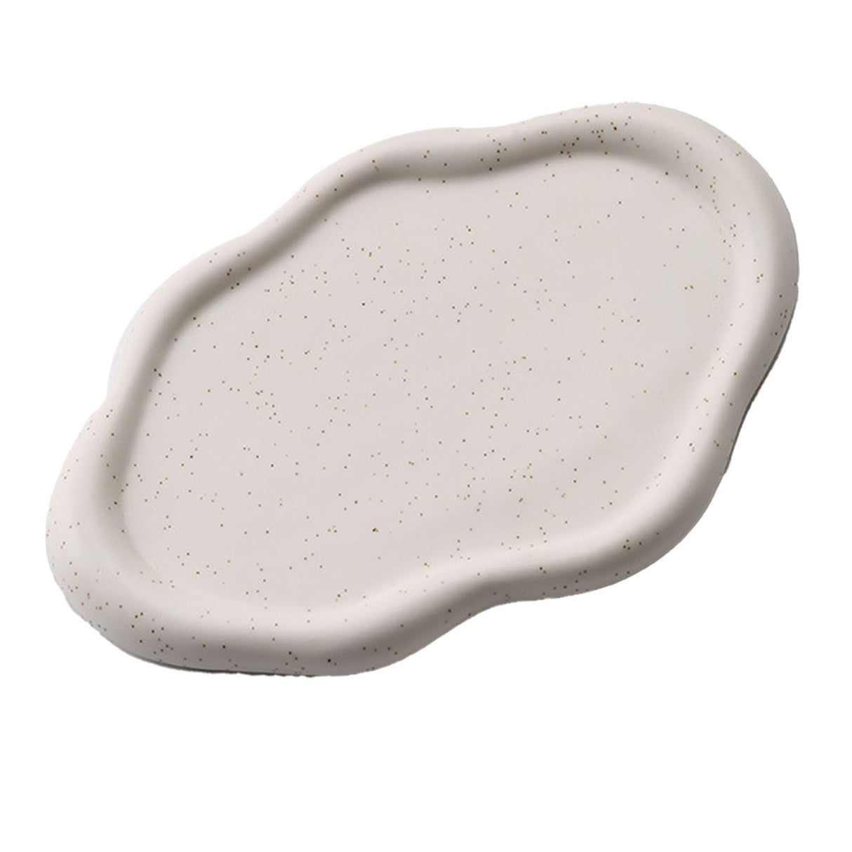 Jewelry Plate Ceramic Glossy Appearance Simple Modern Stylish Storage Tray for Home Gift White Oval