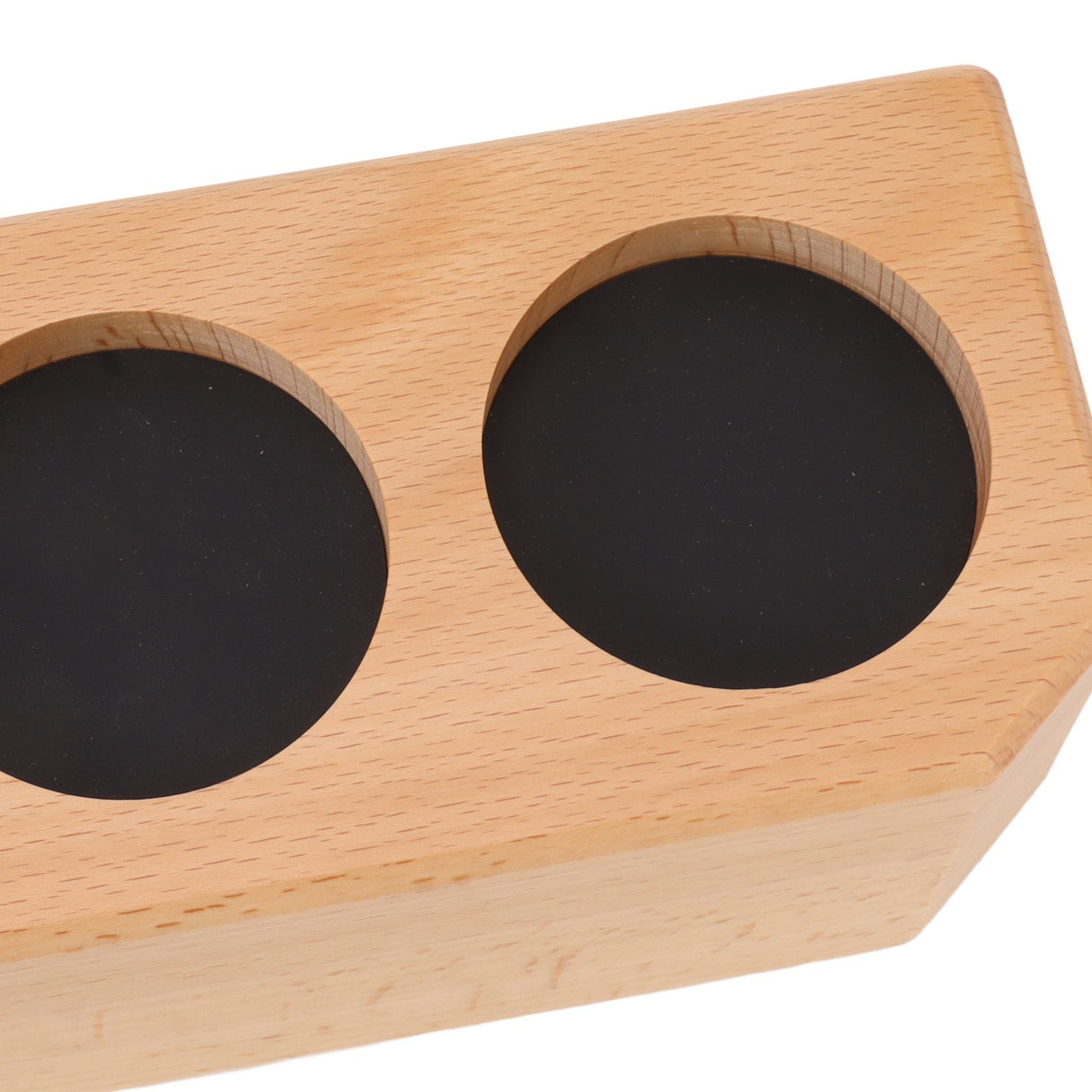 Tamping Station Beech Wood Tamper Mat Stand with Anti Slip Pad for Coffee Bar Accessories L