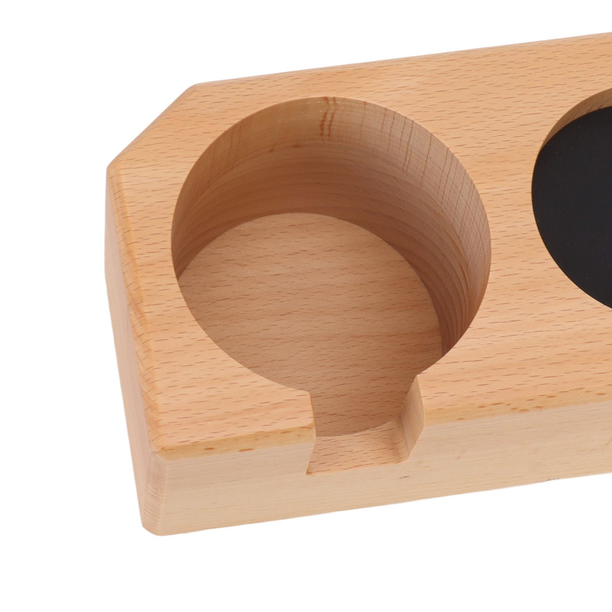 Tamping Station Beech Wood Tamper Mat Stand with Anti Slip Pad for Coffee Bar Accessories L