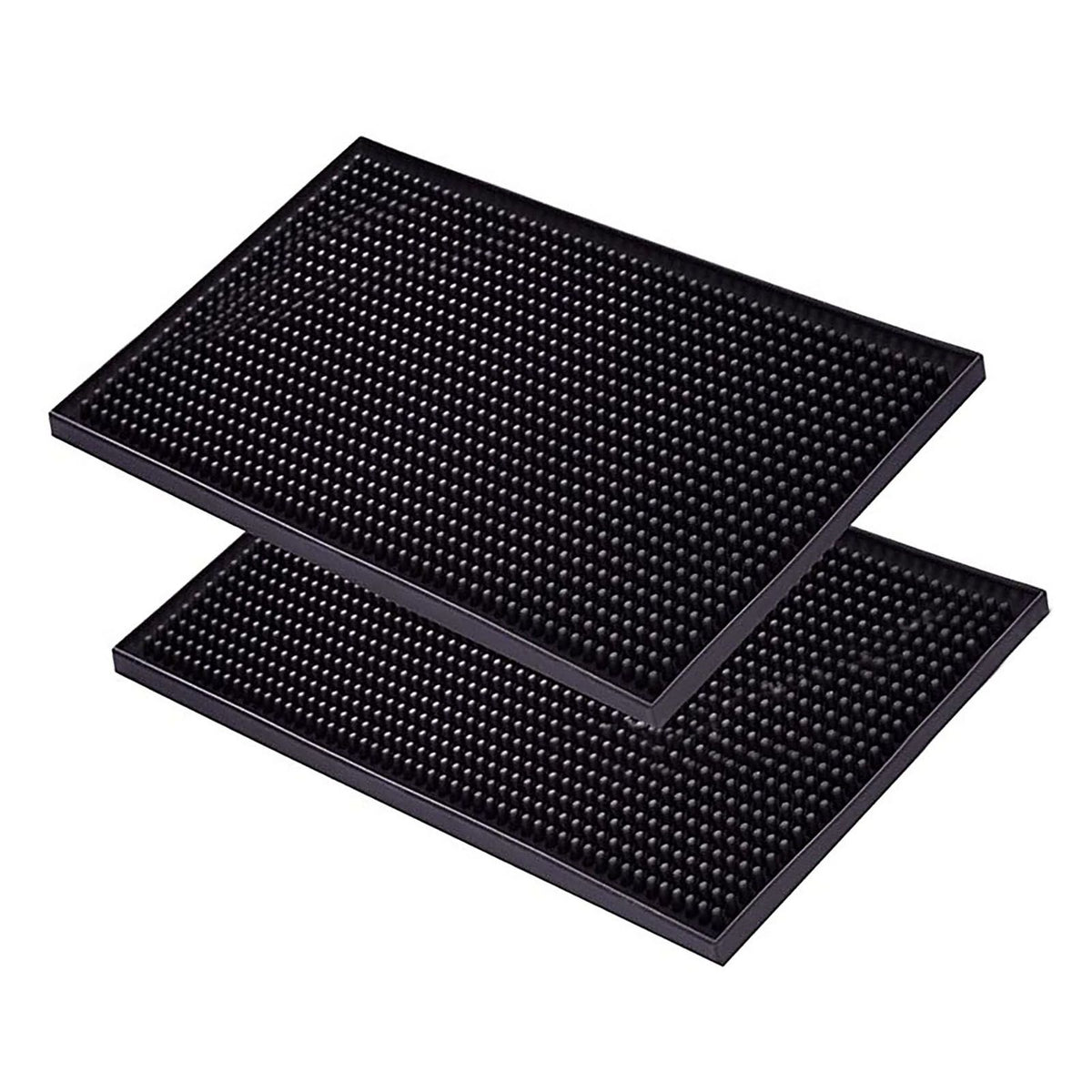 Bar Mat PVC Heat Insulation Drain Pad Black Bar Countertop Spill Mat for Bar Kitchen Restaurant Hotel