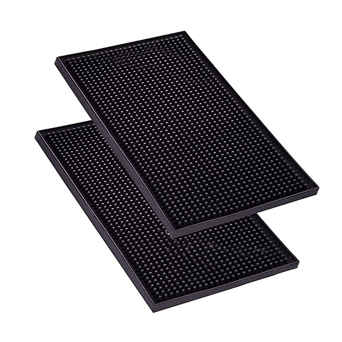 Bar Mat PVC Heat Insulation Drain Pad Black Bar Countertop Spill Mat for Bar Kitchen Restaurant Hotel
