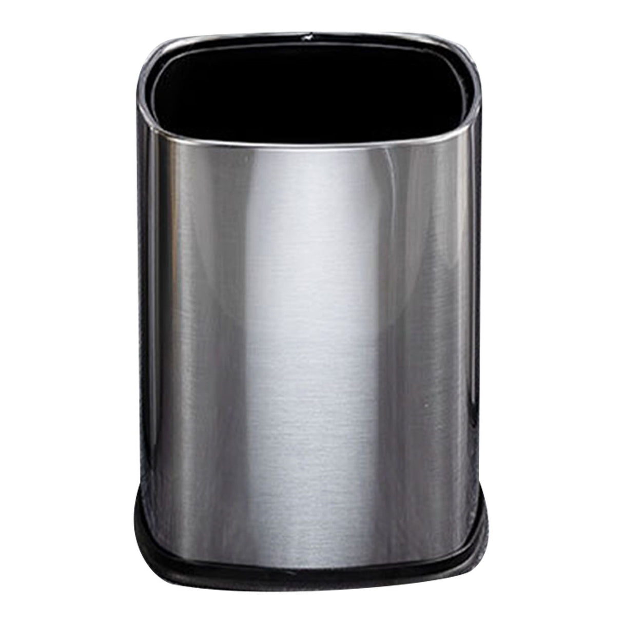 12L Rectangular Trash Can Lidless Living Room Kitchen Office Stainless Steel Dustbin Trash Can