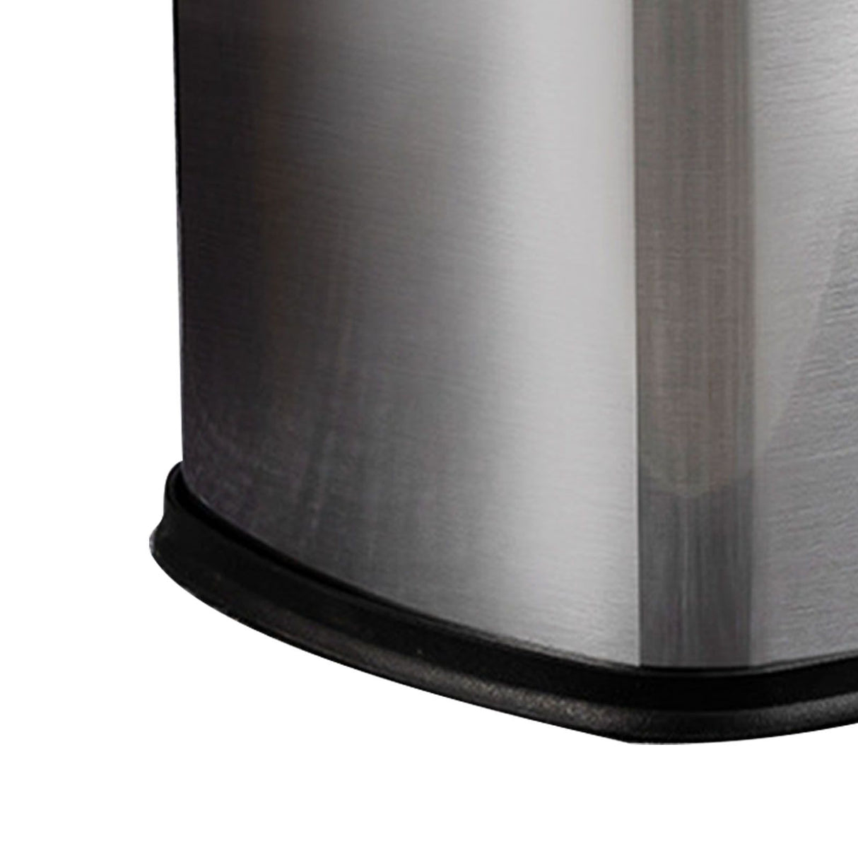 12L Rectangular Trash Can Lidless Living Room Kitchen Office Stainless Steel Dustbin Trash Can