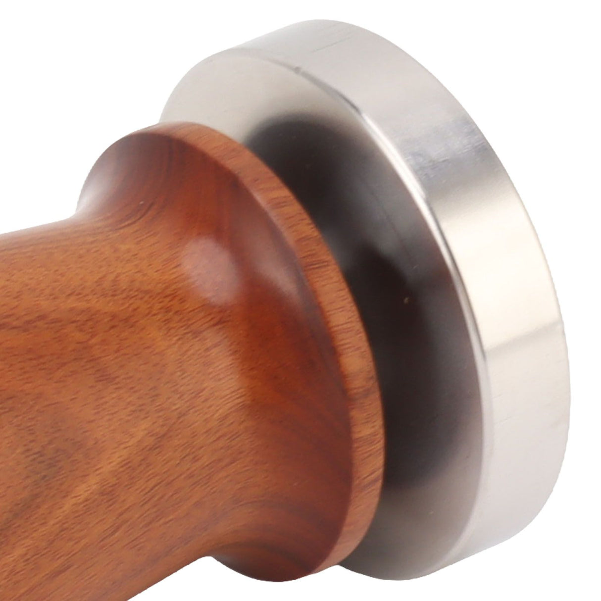 Coffee Tamper with Flat Stainless Steel Base Wooden Handle Coffee Powder Press Tamping Tool 51mm / 2in