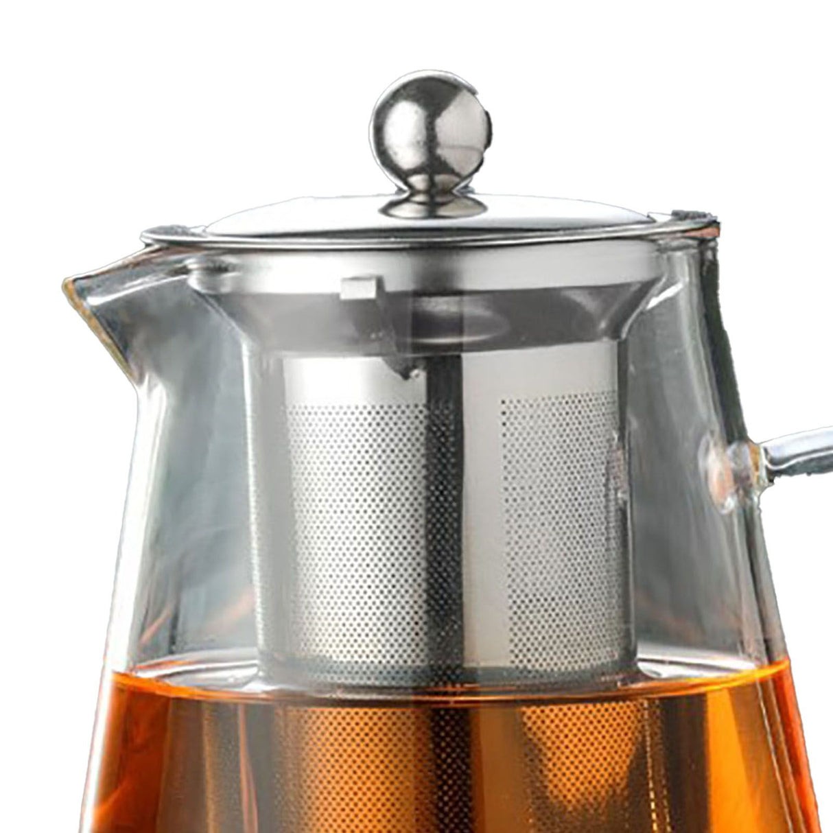 1300ml Glass Teapot Thickened Heat Resistant Clear Ergonomic Handle for Loose Leaf Blooming Tea