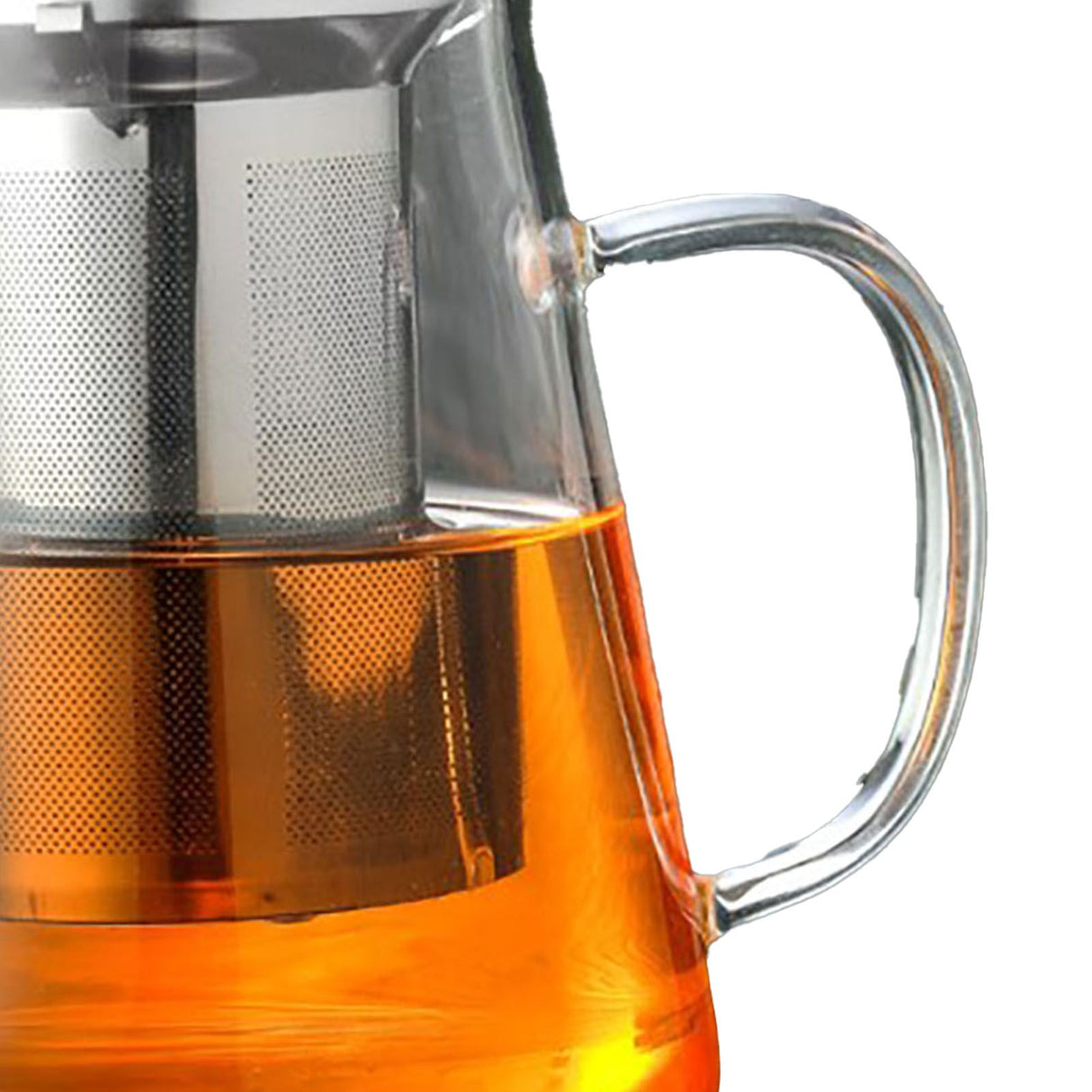 1300ml Glass Teapot Thickened Heat Resistant Clear Ergonomic Handle for Loose Leaf Blooming Tea