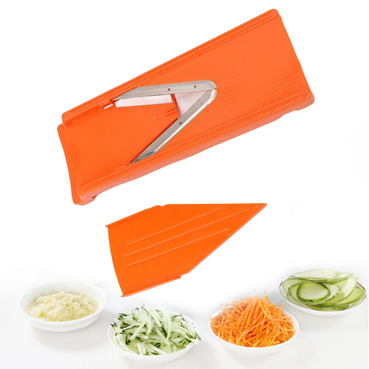 V Blade Mandoline Cutter Manual Vegetable Cutter Vegetable Cooking Tool with Stainless Steel Blade Hand Guard