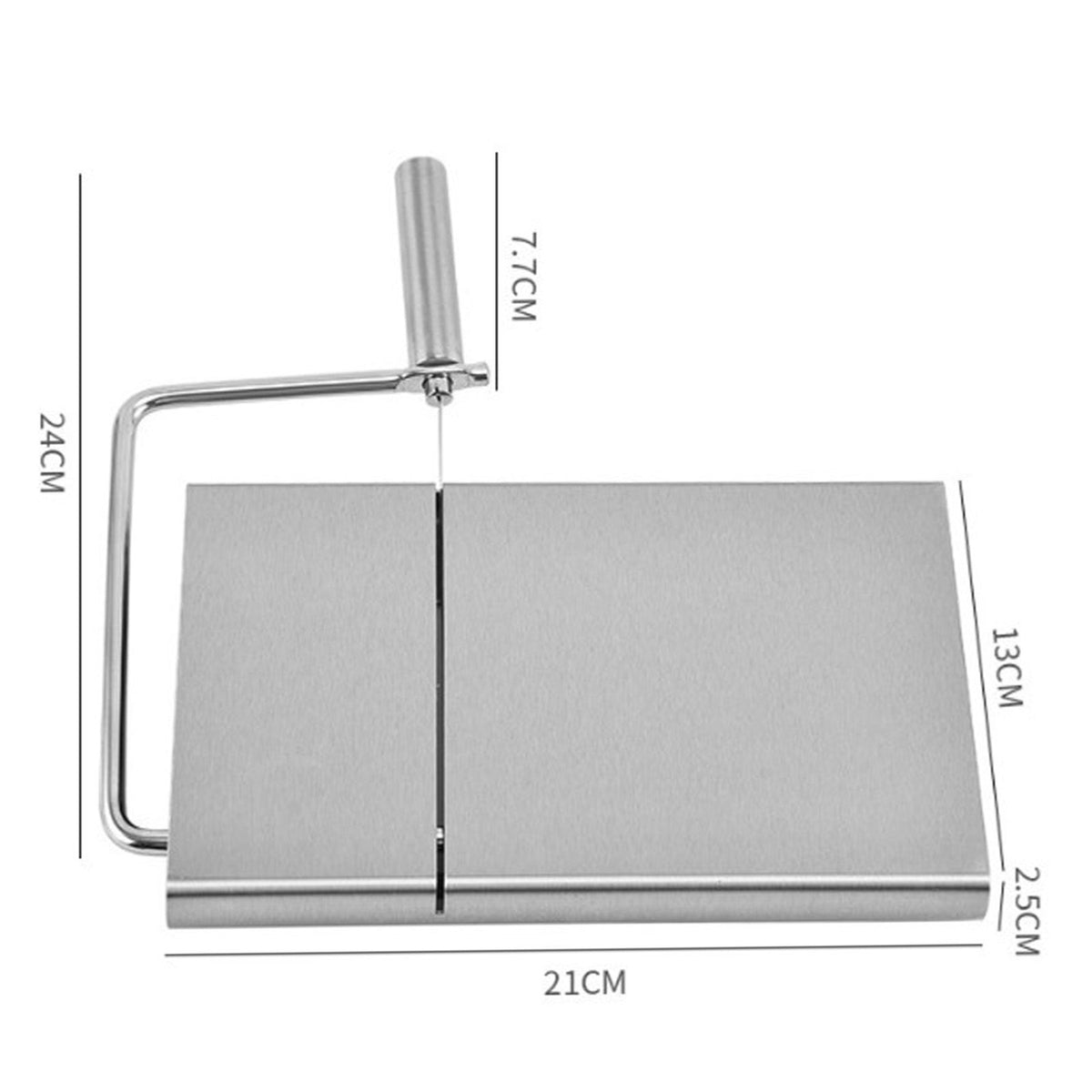 Cheese Cutter Board Stainless Steel Household Anti Corrosion Cheese Cutter with 6PCS Cutting Wire for Kitchen