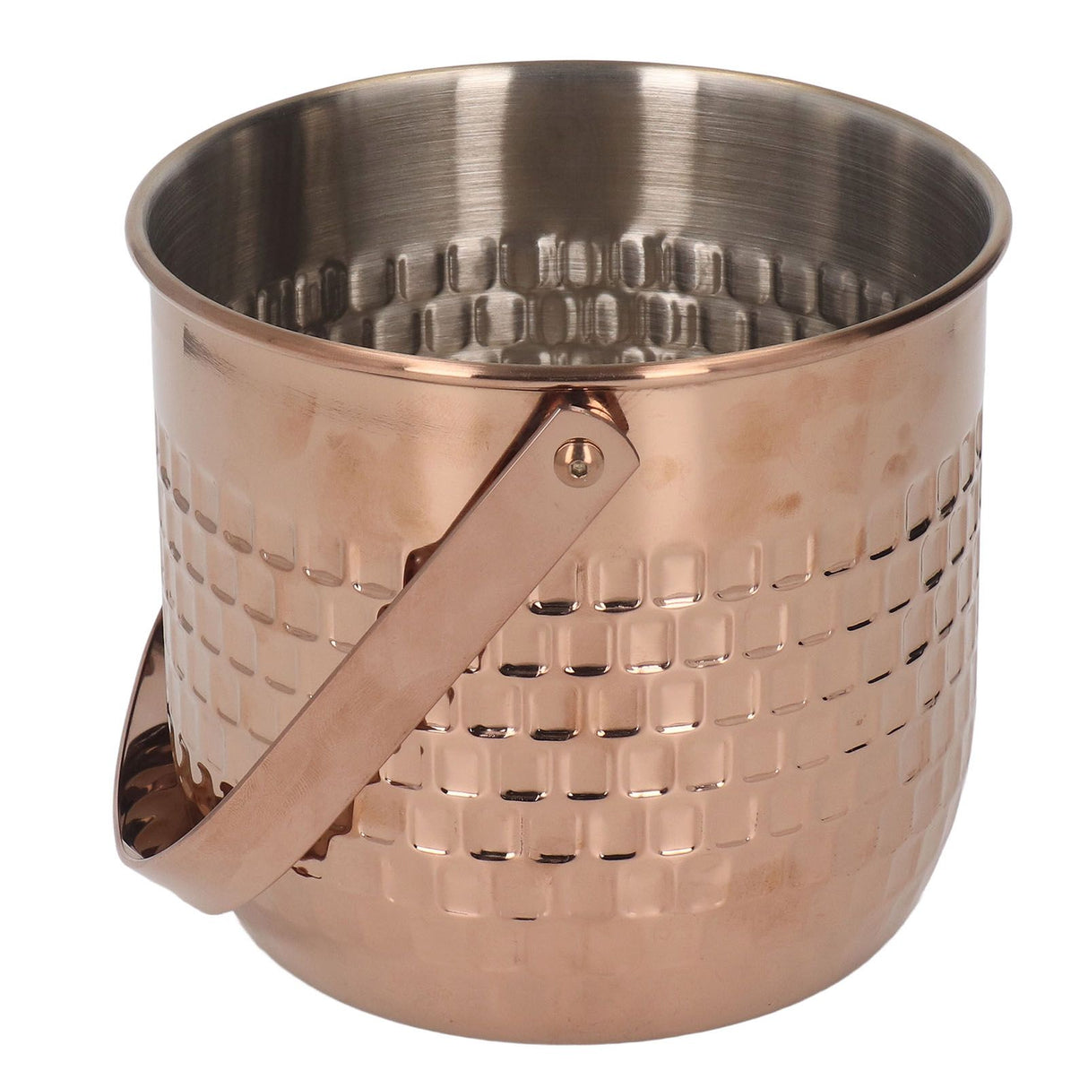 Wine Bucket Double Layer Stainless Steel Insulated Ice Wine Bucket for KTV Bar Dinner Party Rose Gold