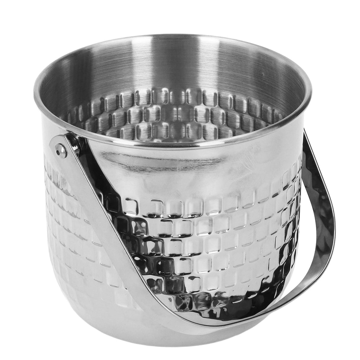 Wine Bucket Double Layer Stainless Steel Insulated Ice Wine Bucket for KTV Bar Dinner Party Silver