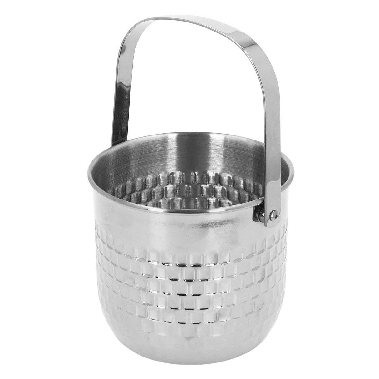Wine Bucket Double Layer Stainless Steel Insulated Ice Wine Bucket for KTV Bar Dinner Party Silver