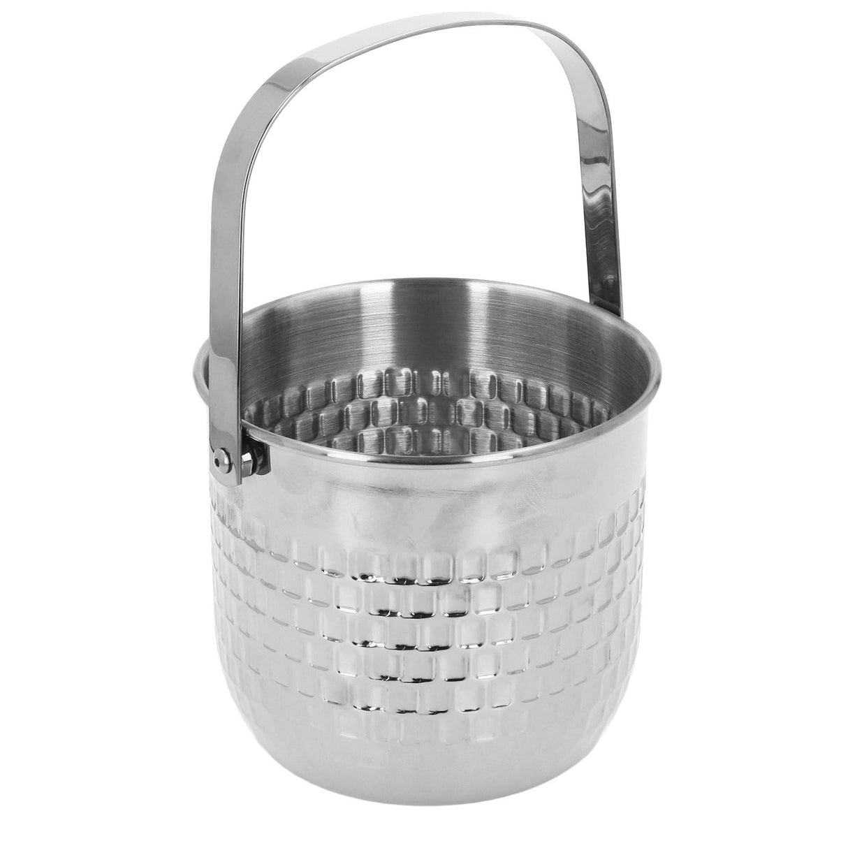 Wine Bucket Double Layer Stainless Steel Insulated Ice Wine Bucket for KTV Bar Dinner Party Silver